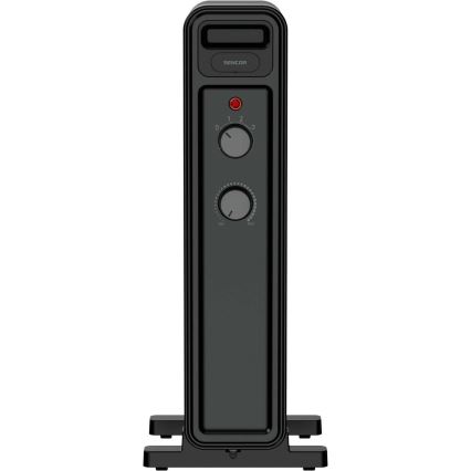 Sencor - Radiateur à bain d'huile 7 éléments 600/900/1500W/230V noir