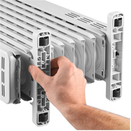 Sencor - Radiateur à bain d'huile 9 éléments, 800/1200/2000 W, 230 V, blanc