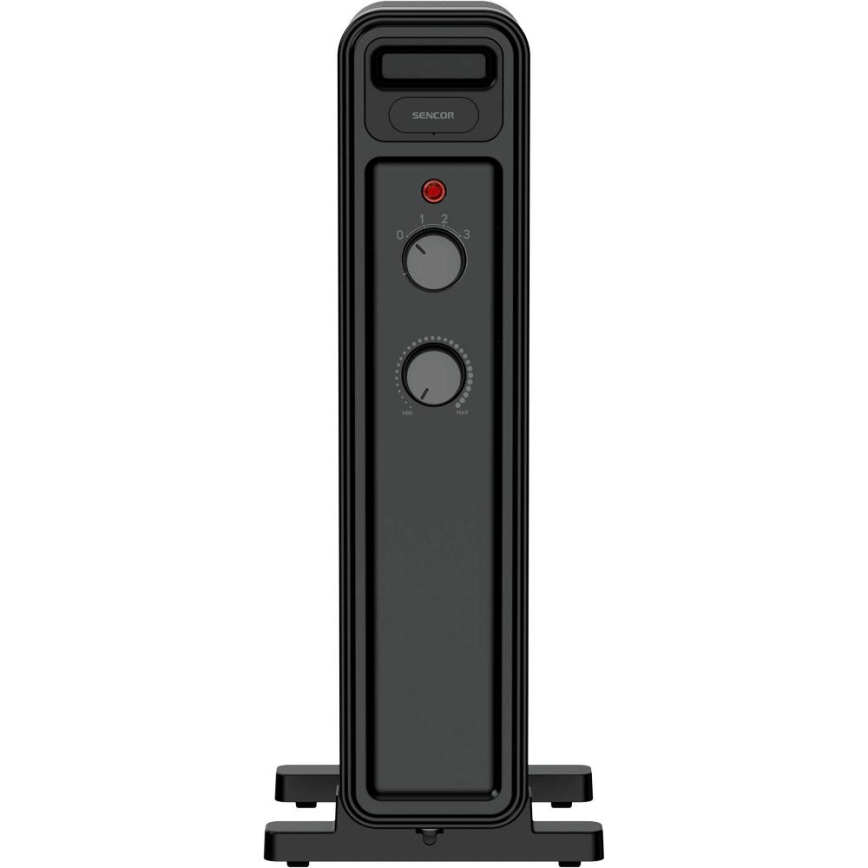 Sencor - Radiateur à bain d'huile à 7 ailettes 600/900/1500W/230V noir