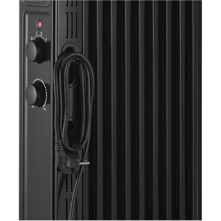 Sencor - Radiateur à bain d'huile avec 9 ailettes 800/1200/2000W/230V noir