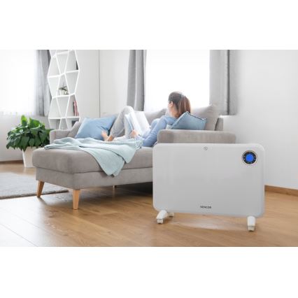 Sencor - Radiateur à convection avec écran LCD et thermostat 750W/1500W/230V IP24