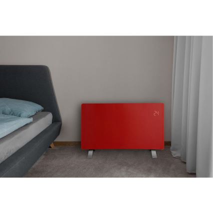 Sencor - Radiateur/convecteur électrique intelligent 1200/2400W/230V IP24 Wi-Fi rouge