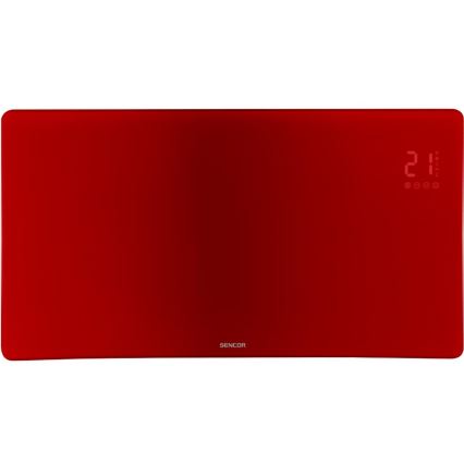 Sencor - Radiateur/convecteur électrique intelligent 1200/2400W/230V IP24 Wi-Fi rouge