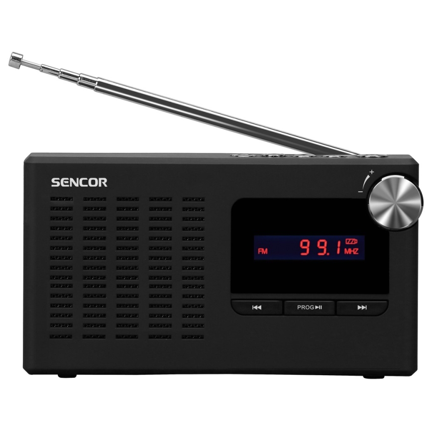 Sencor - Récepteur radio FM PLL portable 5W 800 mAh 3,7V USB et MicroSD