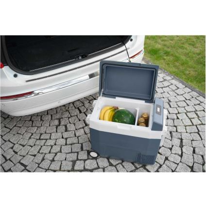 Sencor - Réfrigérateur de voiture portable à compresseur 55 l 70 W/12 V/230 V bleu/blanc