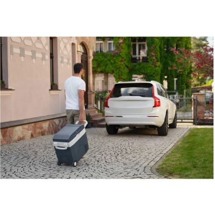 Sencor - Réfrigérateur de voiture portable à compresseur 55 l 70 W/12 V/230 V bleu/blanc