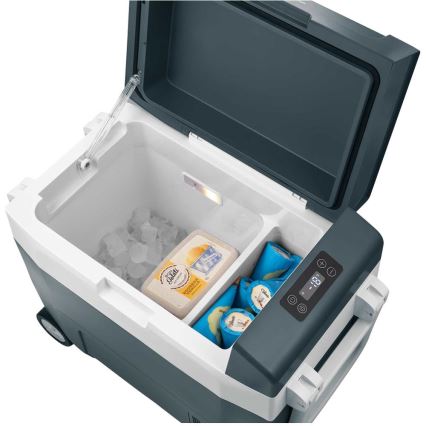 Sencor - Réfrigérateur de voiture portable à compresseur 55 l 70 W/12 V/230 V bleu/blanc