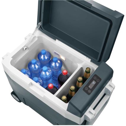 Sencor - Réfrigérateur de voiture portable à compresseur 55 l 70 W/12 V/230 V bleu/blanc