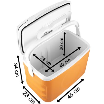 Sencor - Réfrigérateur portable pour voiture 22 l 45W/12V orange/blanc