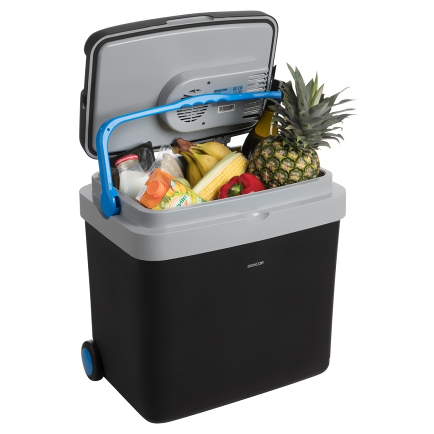 Sencor - Réfrigérateur portable pour voiture 33 l 60W/12V/230V noir