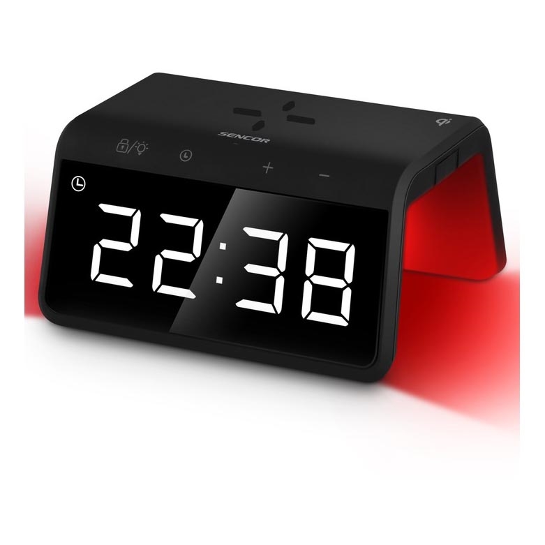 Sencor - Réveil avec charge sans fil LED RGB 10W/1xCR2032