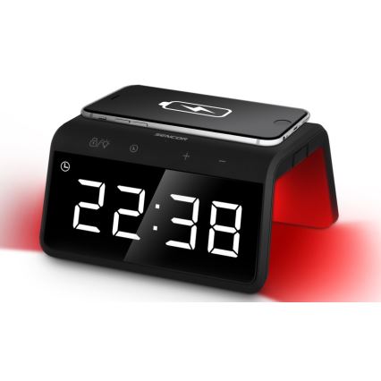 Sencor - Réveil avec charge sans fil LED RGB 10W/1xCR2032