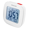 Sencor - Réveil avec écran LCD et thermomètre 2xAAA blanc