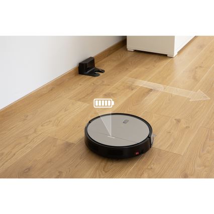 Sencor - Robot aspirateur avec une serpillière 2en1 25W 2600 mAh noir/argent + télécommande