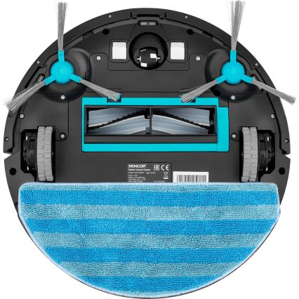 Sencor - Robot aspirateur avec une serpillière 2en1 25W 2600 mAh noir/argent + télécommande