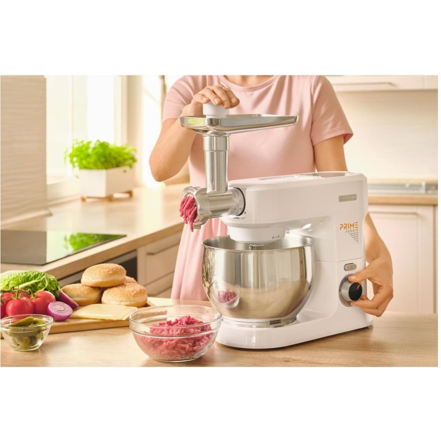 Sencor - Robot de cuisine avec bol en acier inoxydable 1000W/230V blanc