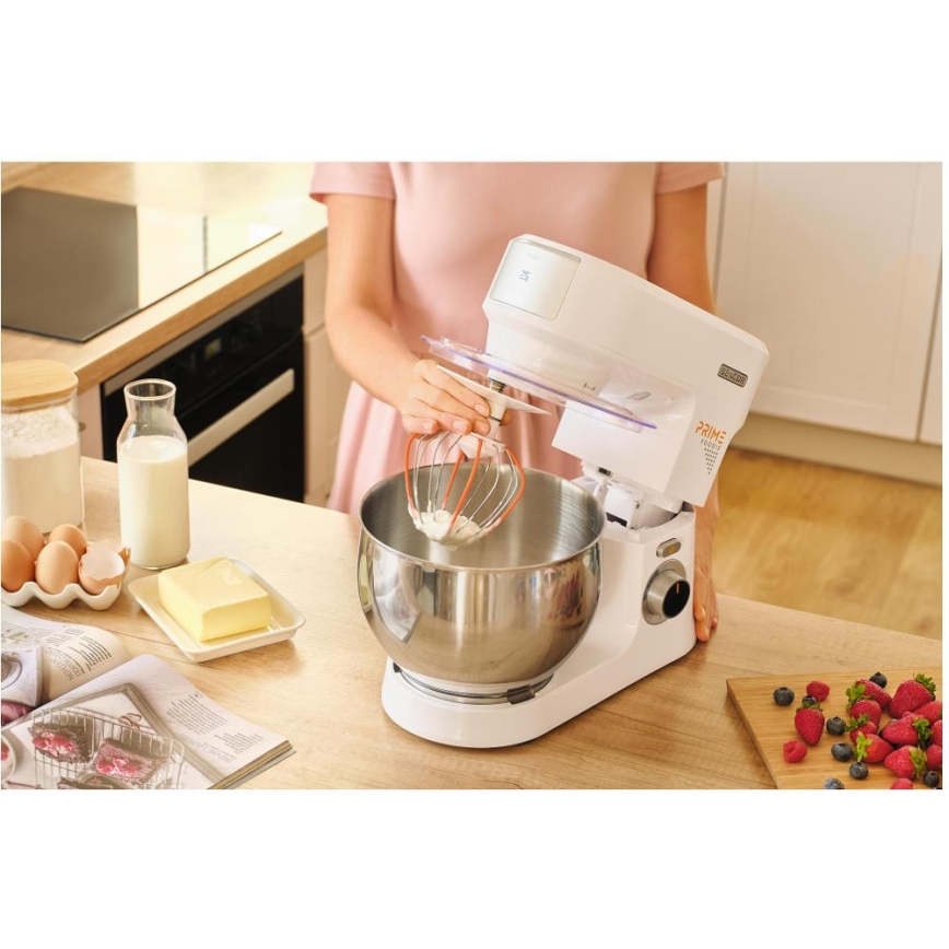 Sencor - Robot de cuisine avec bol en acier inoxydable 1000W/230V blanc