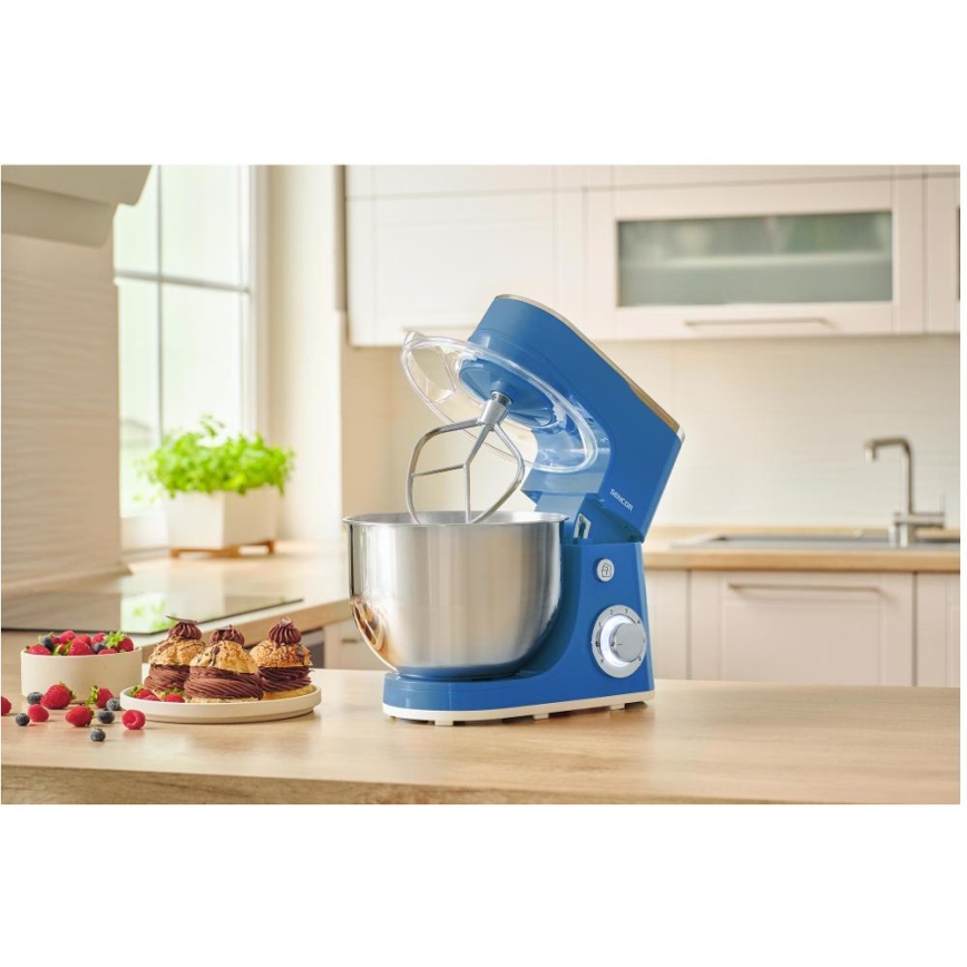 Sencor - Robot de cuisine avec bol en acier inoxydable 1300 W/230 V, bleu