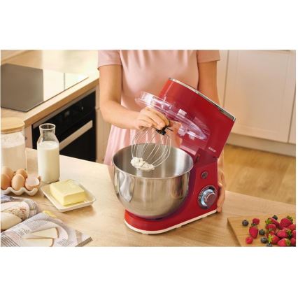 Sencor - Robot de cuisine avec bol en acier inoxydable 1300 W/230 V, rouge