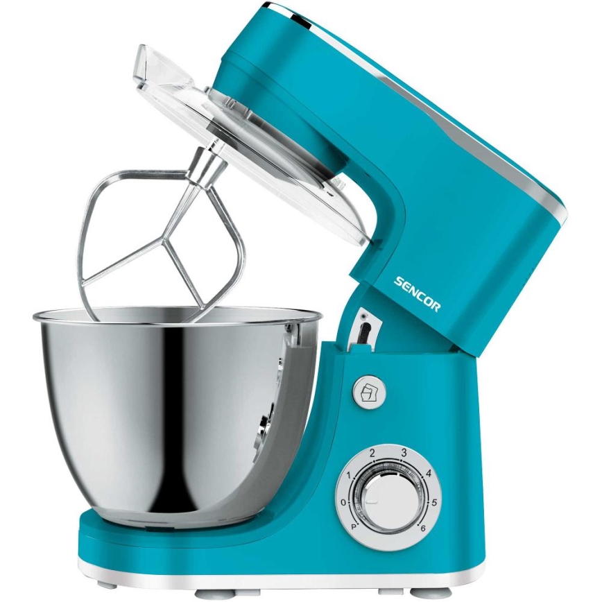 Sencor - Robot de cuisine avec bol en acier inoxydable 1300W/230V turquoise