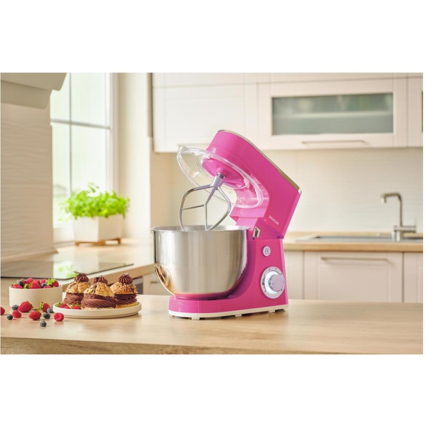 Sencor - Robot de cuisine avec bol en inox 1300W/230V rose