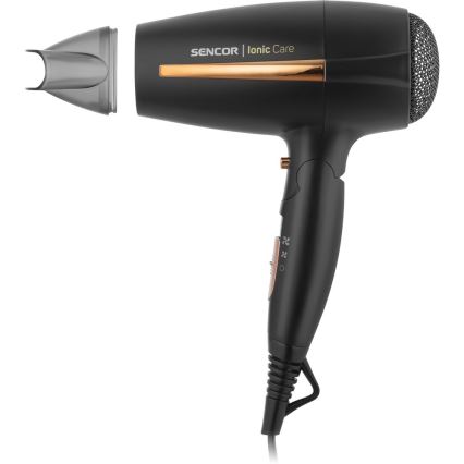 Sencor - Sèche-cheveux 2000W/230V noir/doré