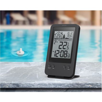Sencor - Station météo avec capteur flottant sans fil pour piscine 2xAA + 2xAA IPX7