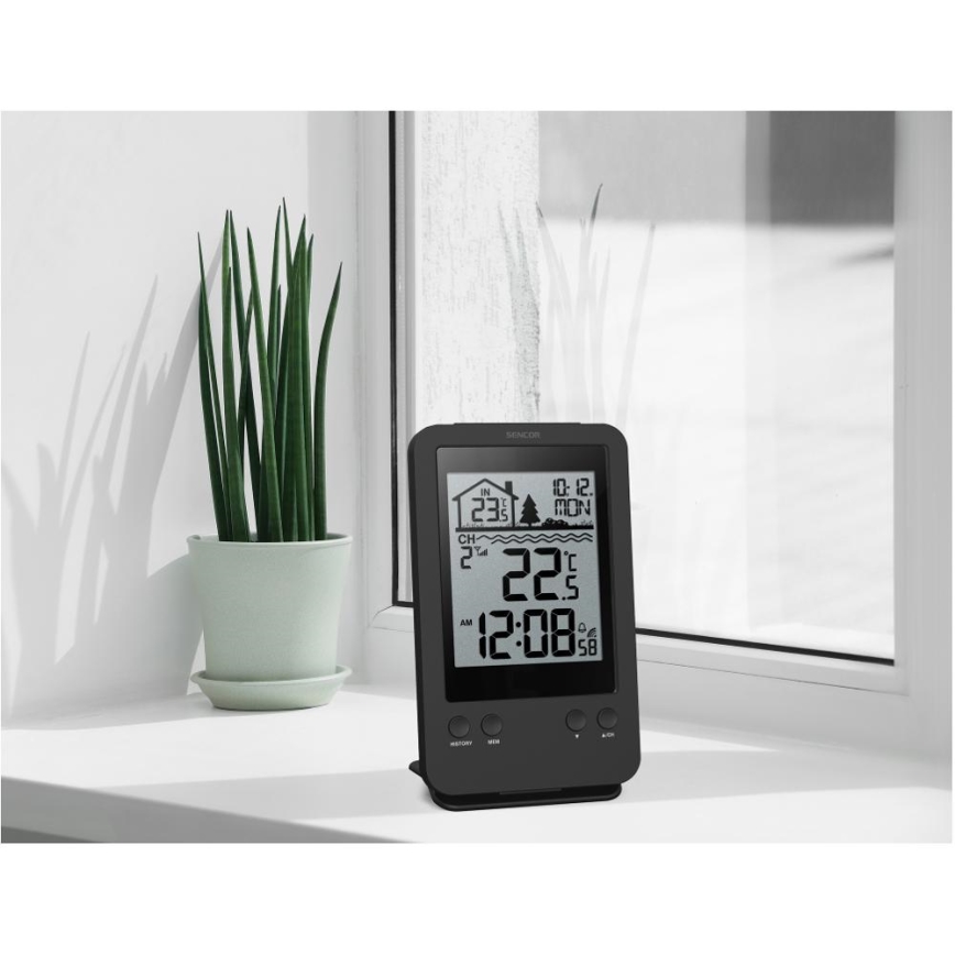 Sencor - Station météo avec capteur flottant sans fil pour piscine 2xAA + 2xAA IPX7
