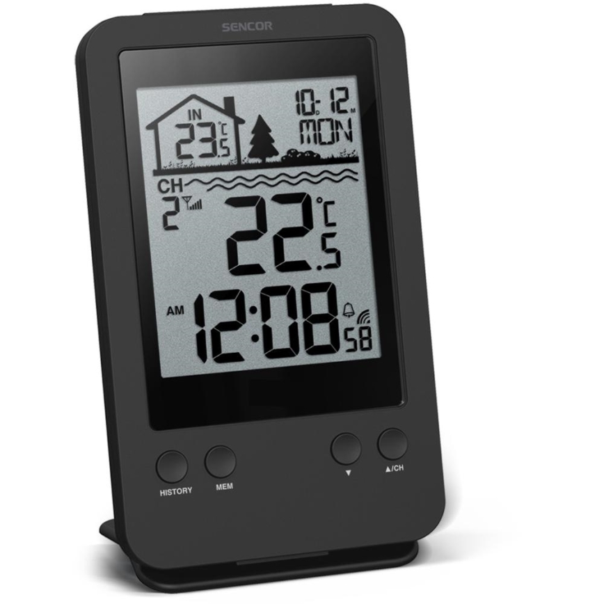 Sencor - Station météo avec capteur flottant sans fil pour piscine 2xAA + 2xAA IPX7