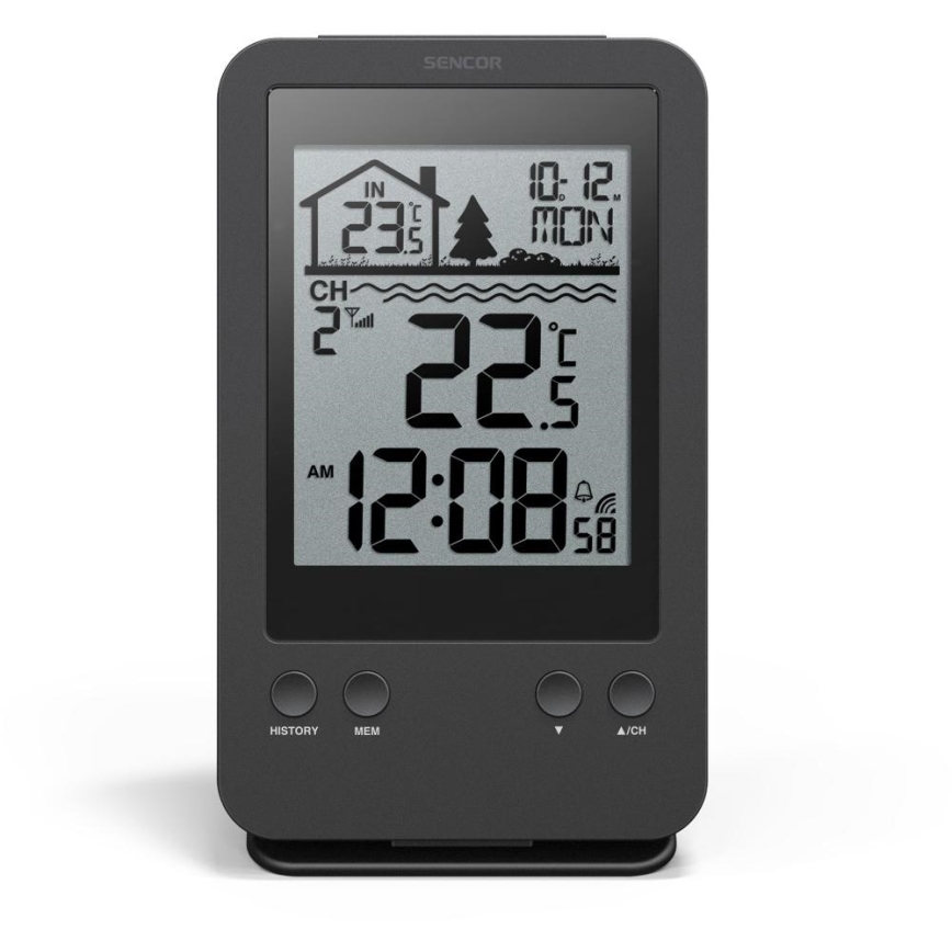 Sencor - Station météo avec capteur flottant sans fil pour piscine 2xAA + 2xAA IPX7