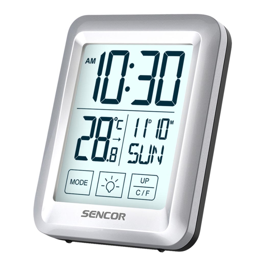 Sencor - Station météo avec écran LCD et alarme 2xAAA