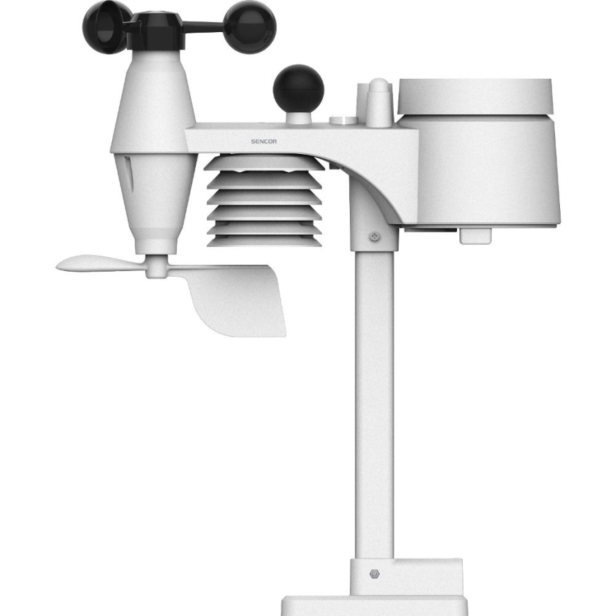 Sencor - Station météo professionnelle avec écran LCD couleur et réveil 5V/1xCR2032 + 3xAA