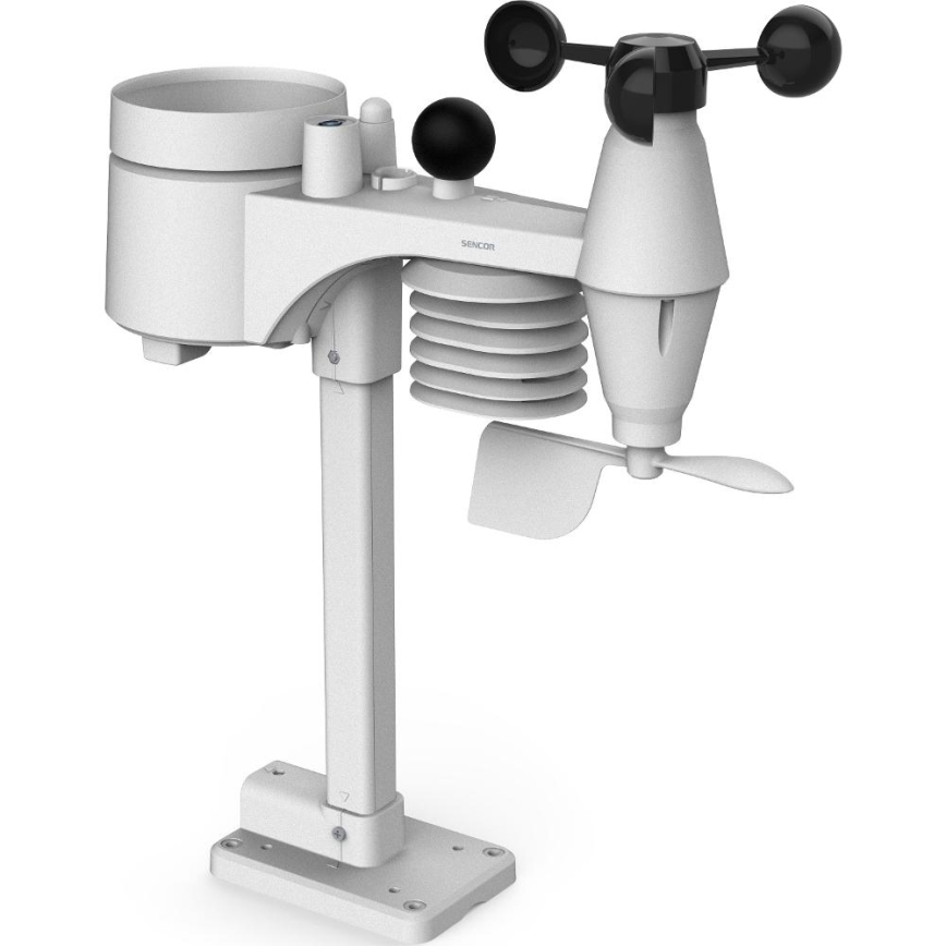 Sencor - Station météo professionnelle avec écran LCD couleur et réveil 5V/1xCR2032 + 3xAA