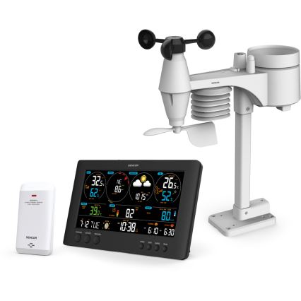 Sencor - Station météo professionnelle avec écran LCD couleur 1xCR2032 Wi-Fi