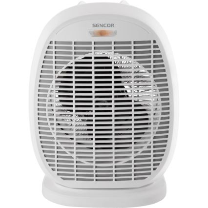 Sencor - Ventilateur avec élément chauffant 1200/2000W/230V blanc/gris