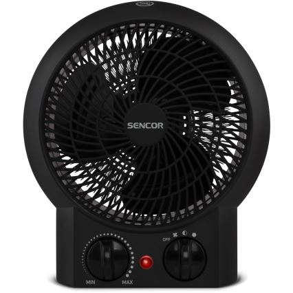 Sencor - Ventilateur avec élément chauffant 1200/2000W/230V noir