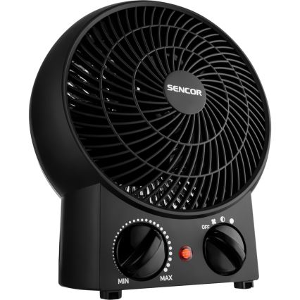 Sencor - Ventilateur avec élément chauffant 1200/2000W/230V noir