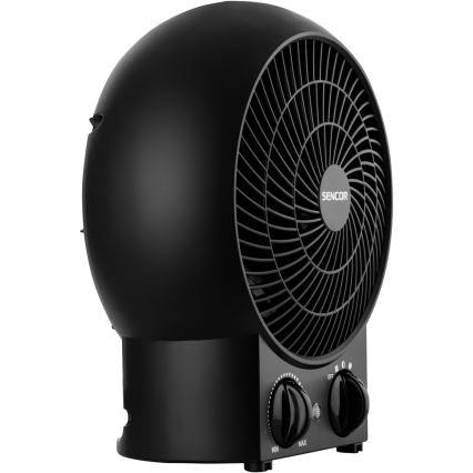 Sencor - Ventilateur avec élément chauffant 1200/2000W/230V noir