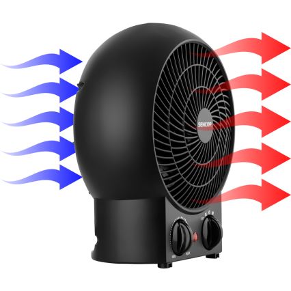 Sencor - Ventilateur avec élément chauffant 1200/2000W/230V noir