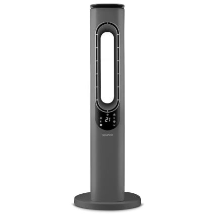 Sencor - Ventilateur colonne sans pales avec chauffage céramique 1200/2000W/230V anthracite + télécommande
