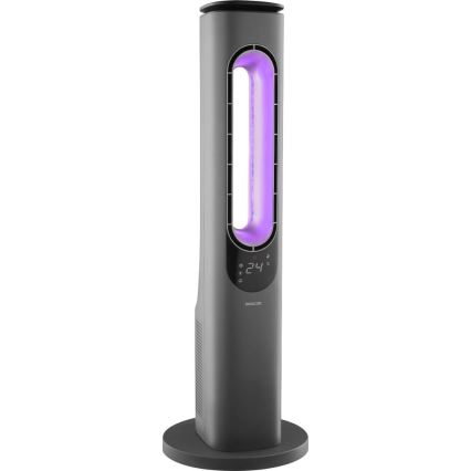 Sencor - Ventilateur colonne sans pales avec chauffage céramique 1200/2000W/230V anthracite + télécommande