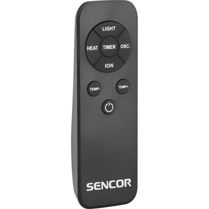 Sencor - Ventilateur colonne sans pales avec chauffage céramique 1200/2000W/230V anthracite + télécommande