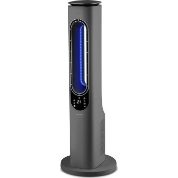 Sencor - Ventilateur colonne sans pales avec chauffage céramique 1200/2000W/230V anthracite + télécommande