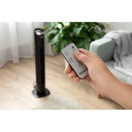 Sencor - Ventilateur de sol 50W/230V noir + télécommande