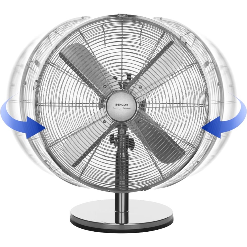 Sencor - Ventilateur de table 50W/230V chrome brillant