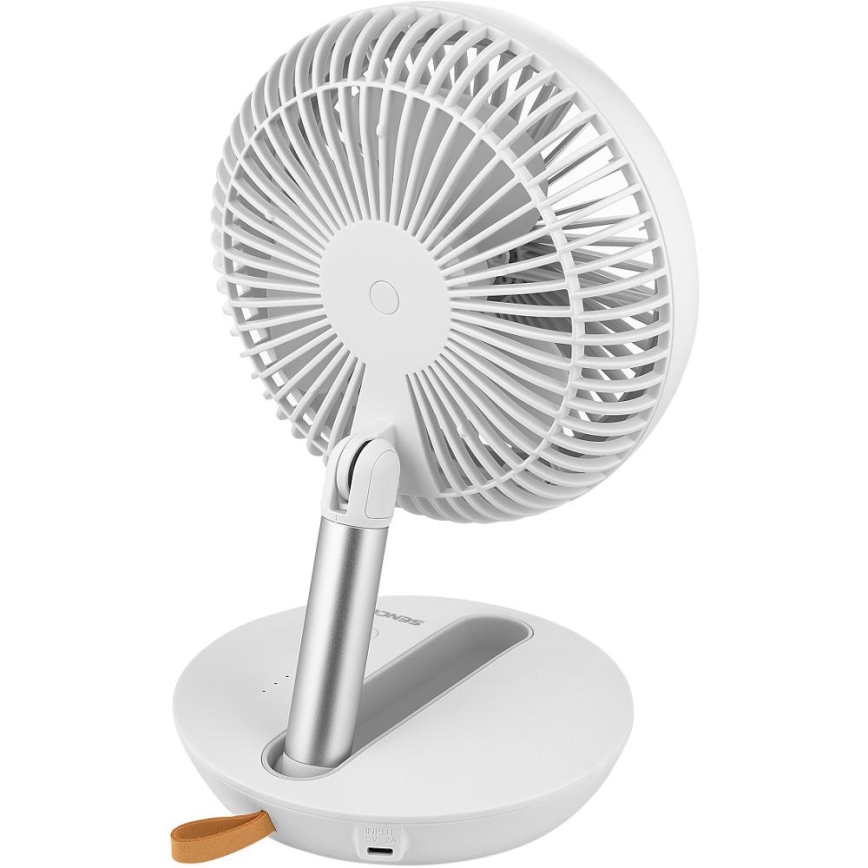 Sencor - Ventilateur de table rechargeable 5W/5V 4000 mAh blanc