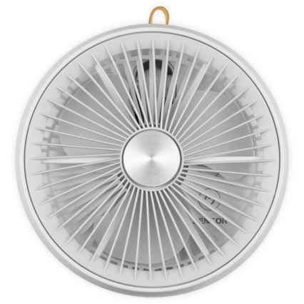 Sencor - Ventilateur de table rechargeable 5W/5V 4000 mAh blanc