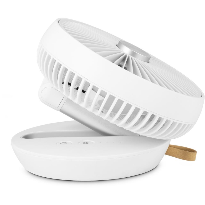 Sencor - Ventilateur de table rechargeable 5W/5V 4000 mAh blanc