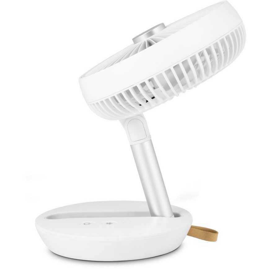 Sencor - Ventilateur de table rechargeable 5W/5V 4000 mAh blanc