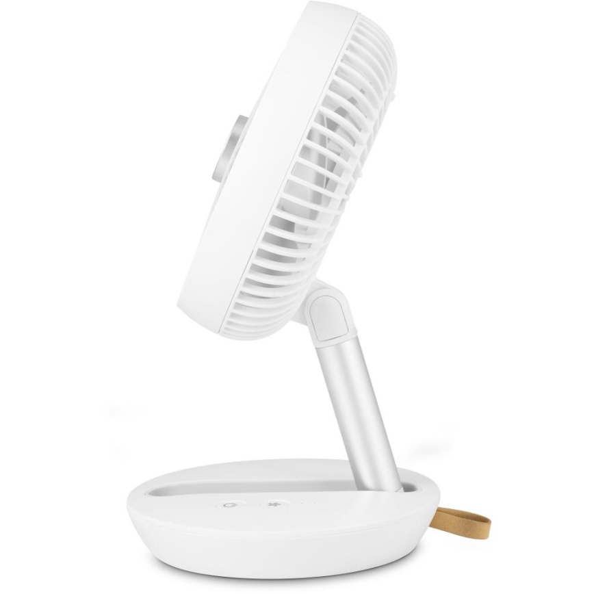 Sencor - Ventilateur de table rechargeable 5W/5V 4000 mAh blanc